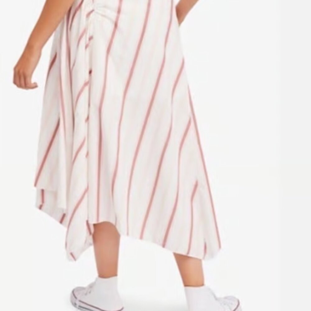 Free People Sz 0 Asymmetric Stripe Midi Skirt NWT OB752748 - Picture 8 of 8